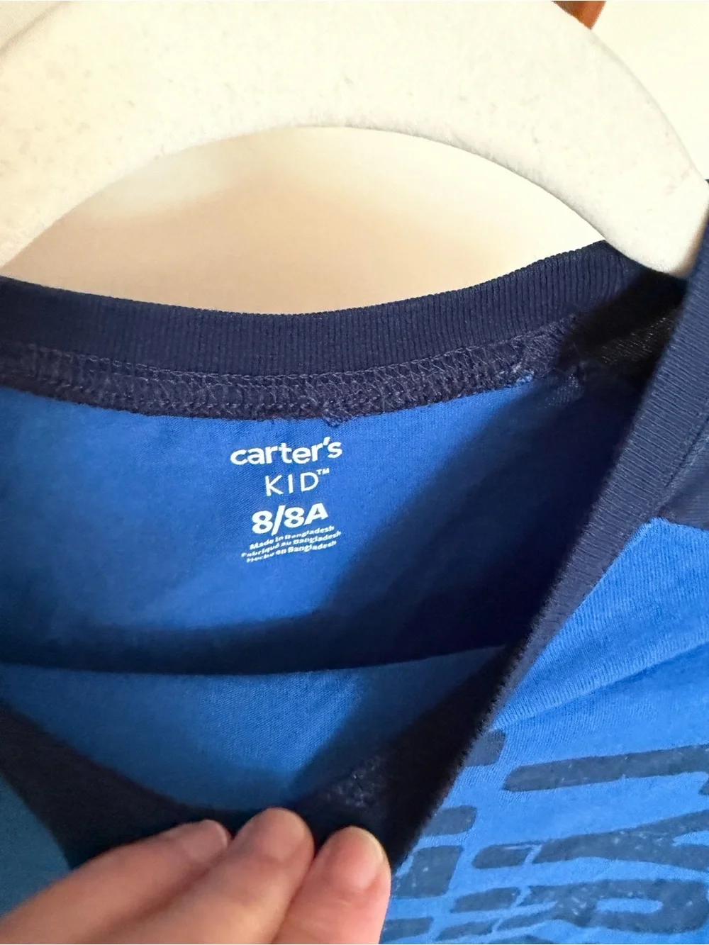 Carter's Blue Raglan Long-Sleeve T-Rex Graphic Tee
